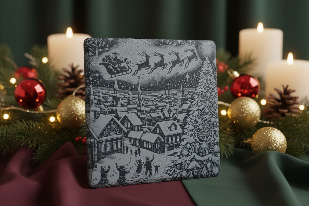 Vintage Christmas Village Coaster