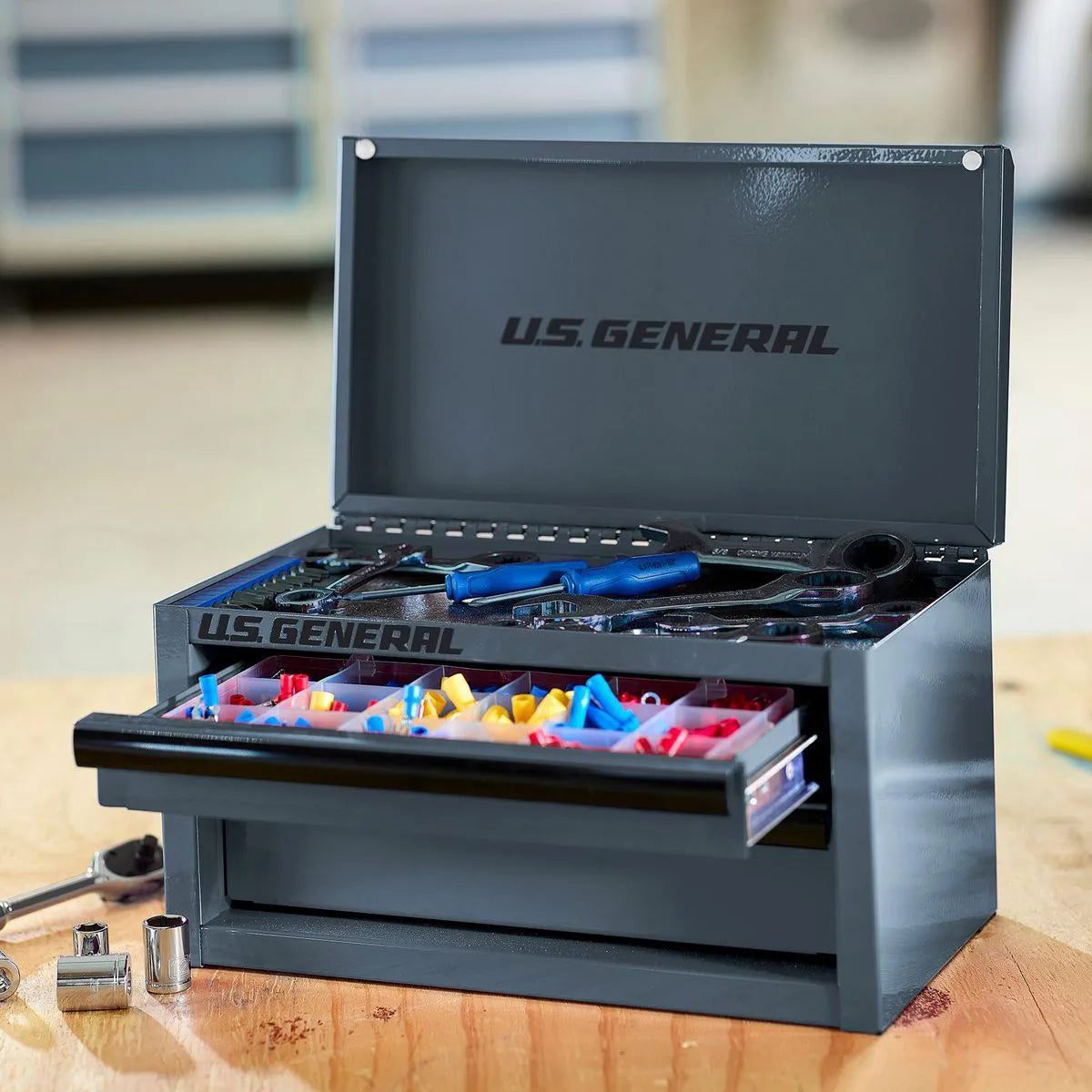Engraved U.S. General Mini Tool Box – “Garage Grit” Limited Edition Series