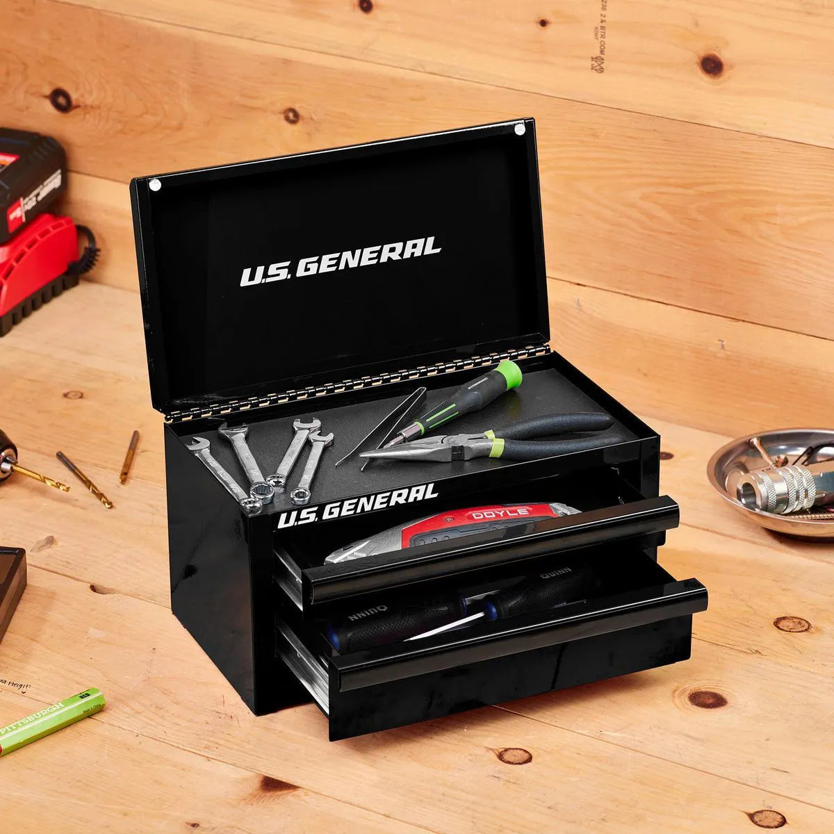 Engraved U.S. General Mini Tool Box – “Garage Grit” Limited Edition Series