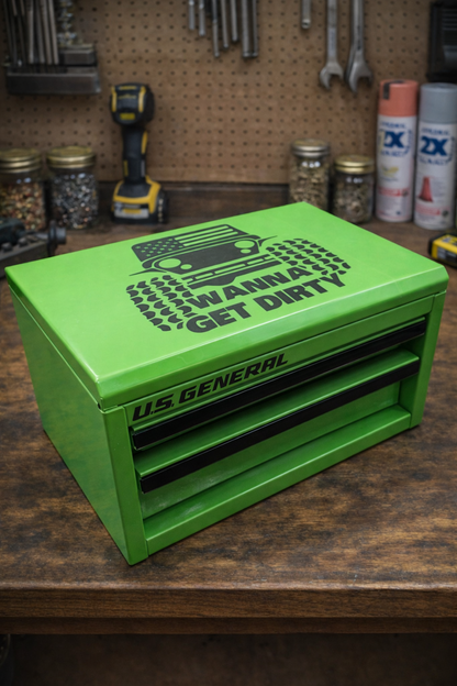 Engraved U.S. General Mini Tool Box – “Garage Grit” Limited Edition Series