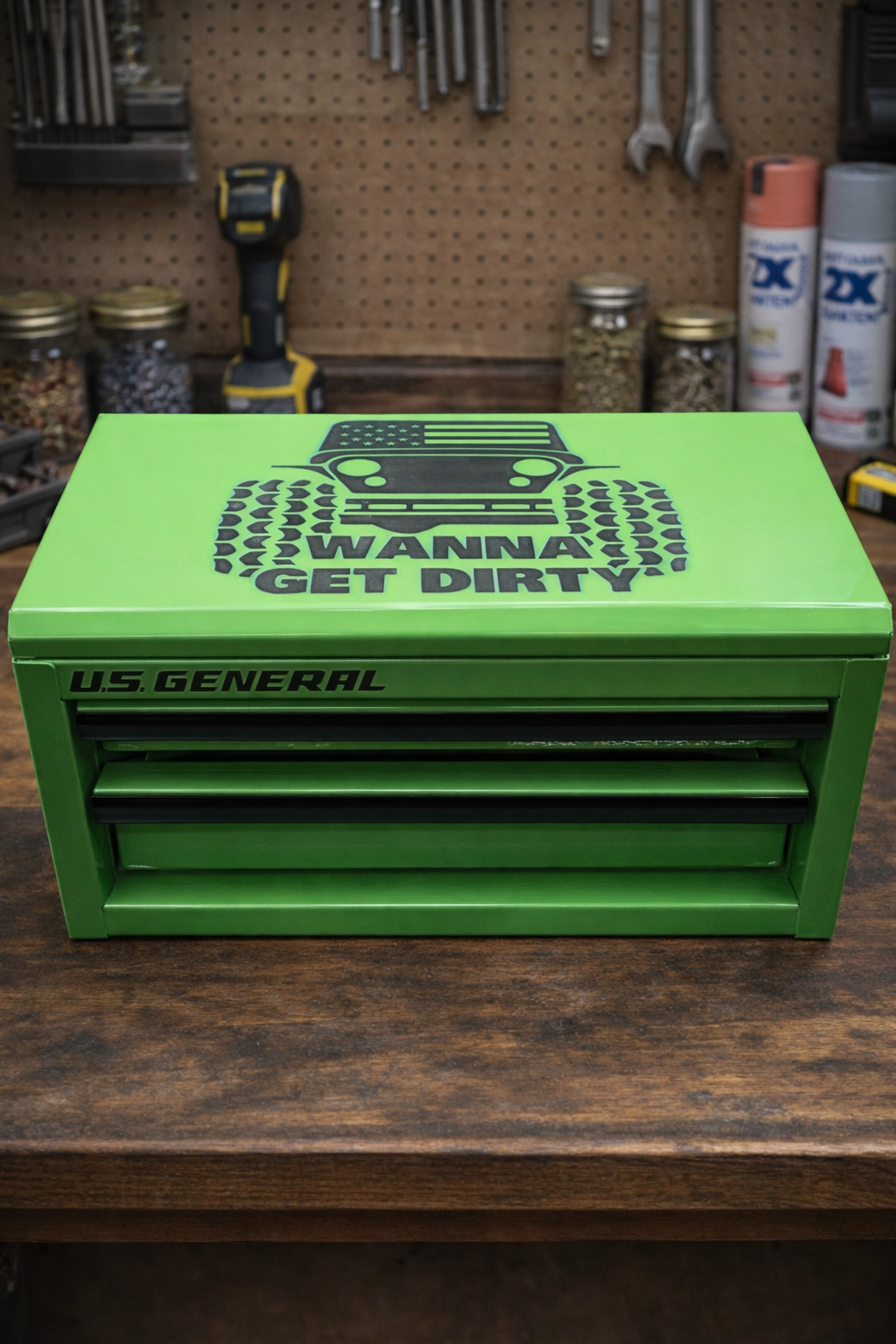 Engraved U.S. General Mini Tool Box – “Garage Grit” Limited Edition Series